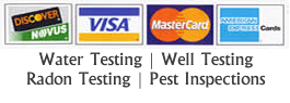 Water Quality Testing CT Credit Cards Accepted